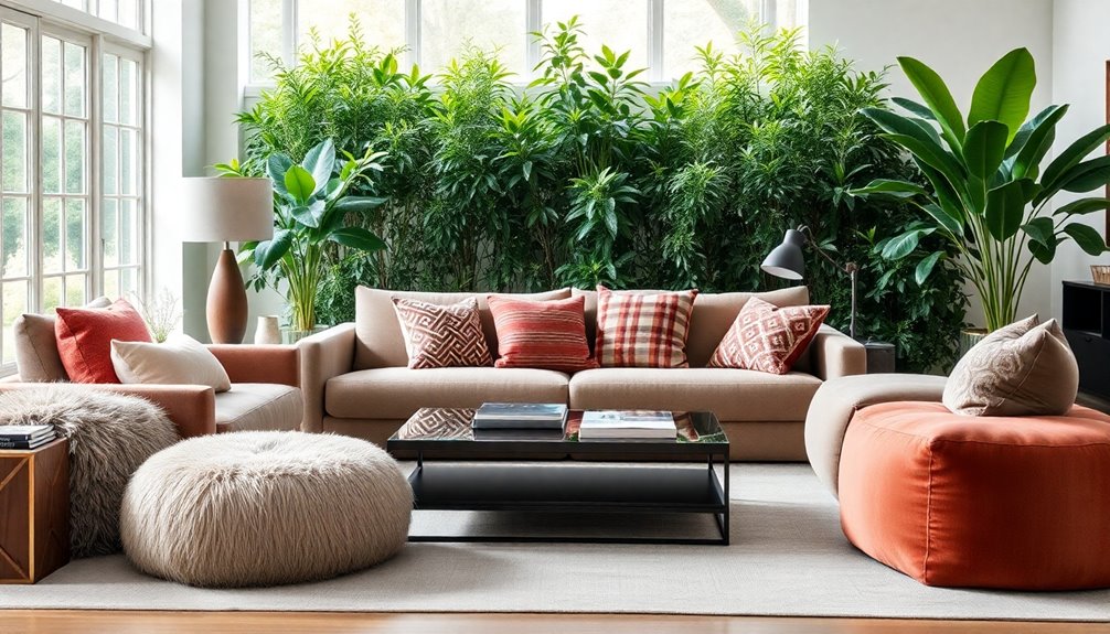 choosing poufs for living room