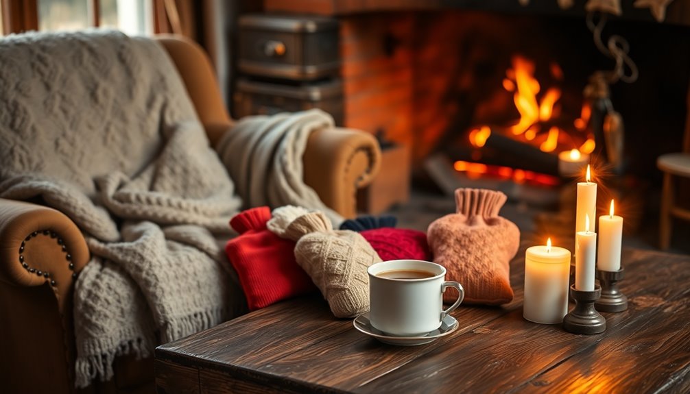 cozy winter hot water bottles