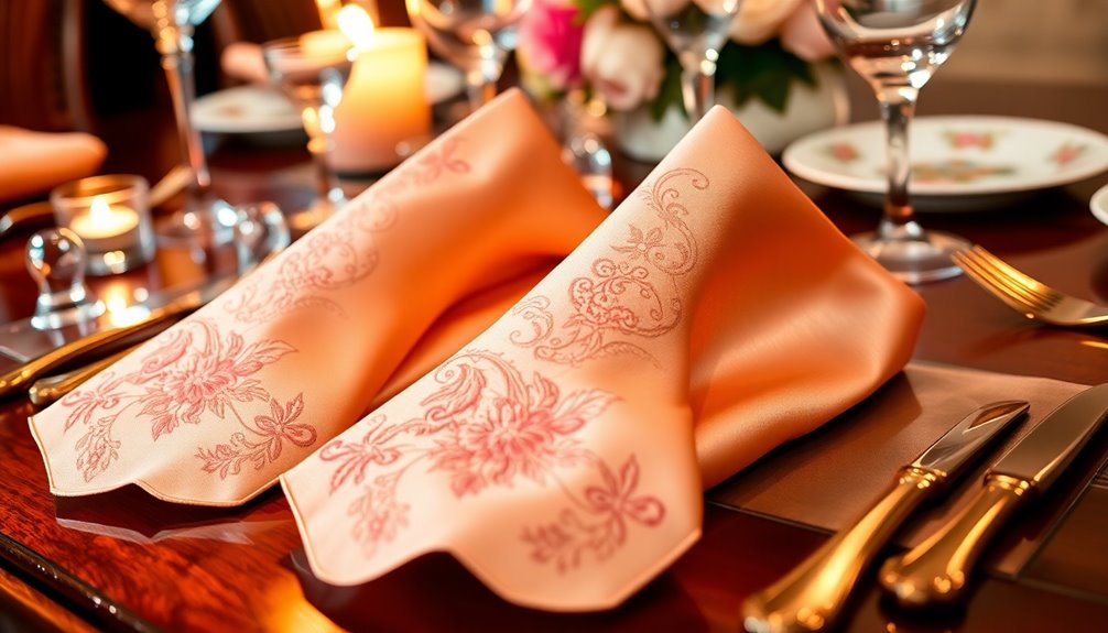 elegant table setting napkins