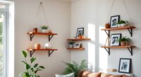 hanging shelves for organization