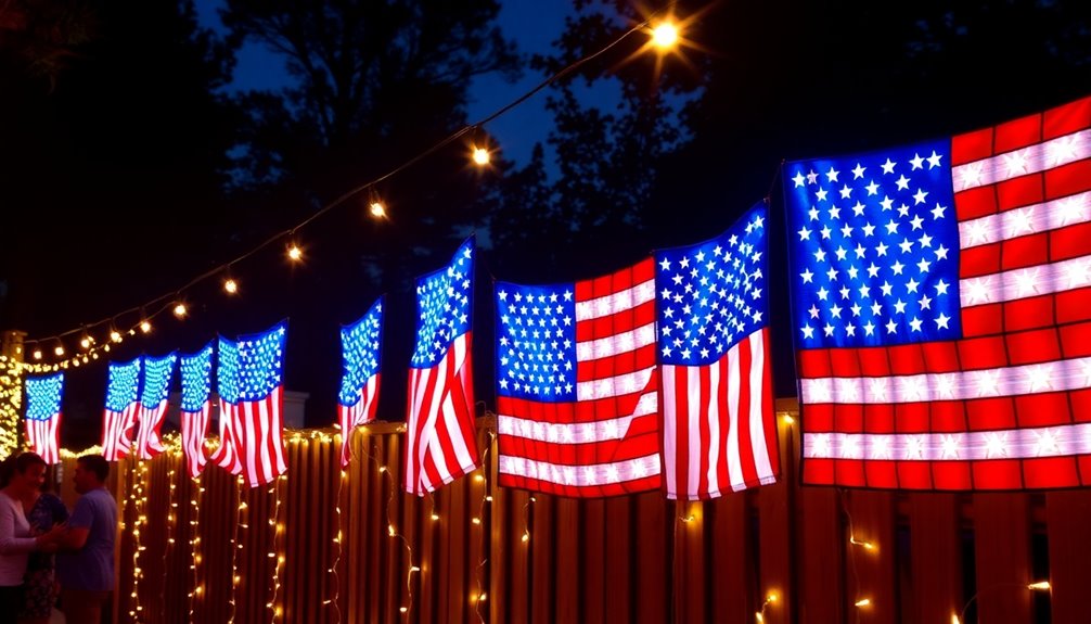illuminated patriotic decor displays