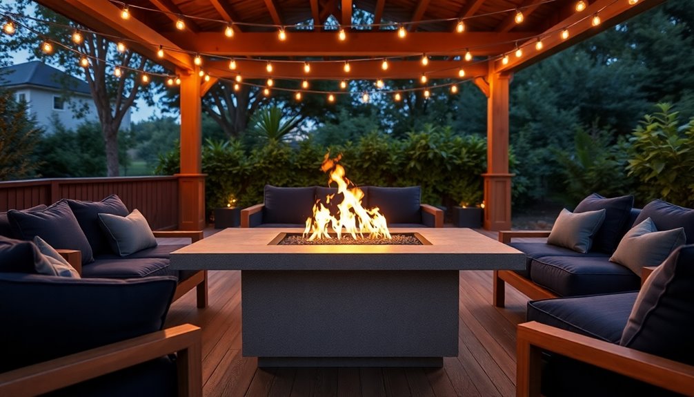 outdoor fire pit tables