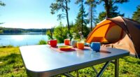 portable folding camp tables