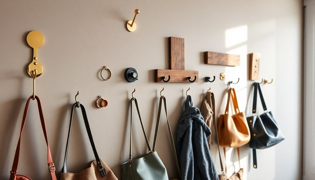 stylish and functional wall hooks