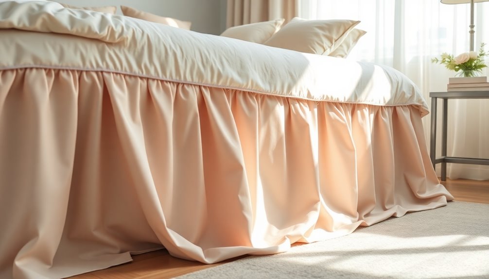 stylish bed skirts enhance decor