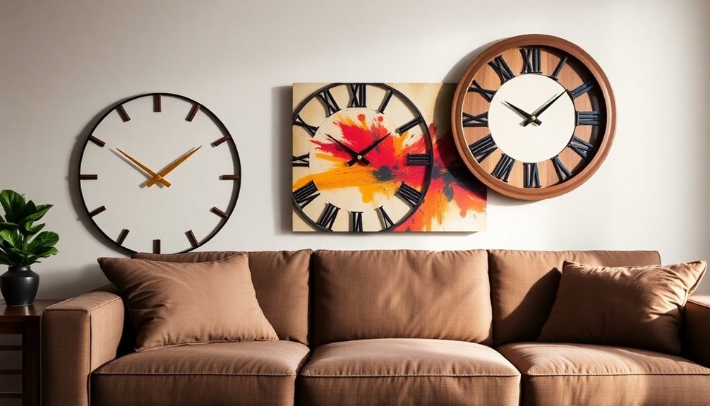 stylish functional living room clocks