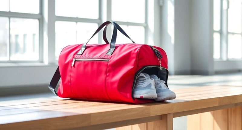 stylish gym bags with compartments