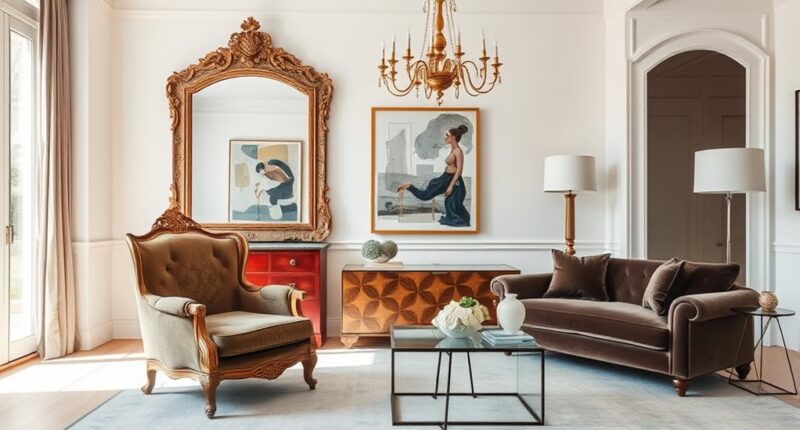 antique meets modern decor