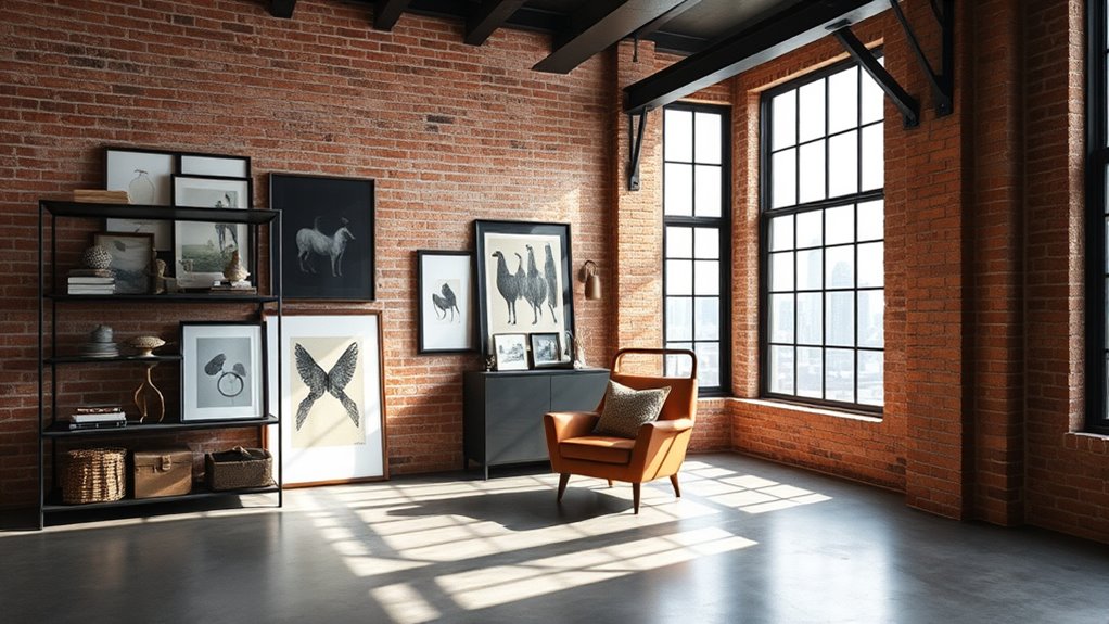 artful industrial interior decor