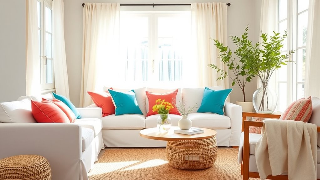 bright airy colorful summer decor