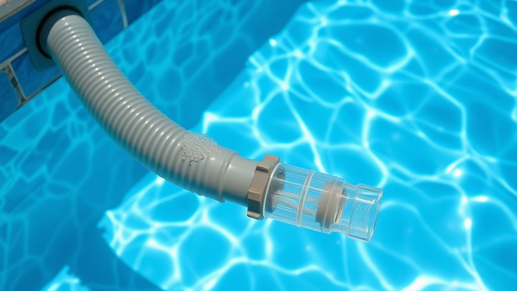 check and clear hose line