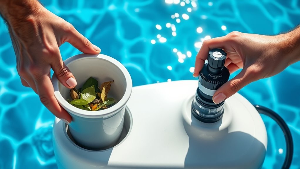 check water level and skimmer