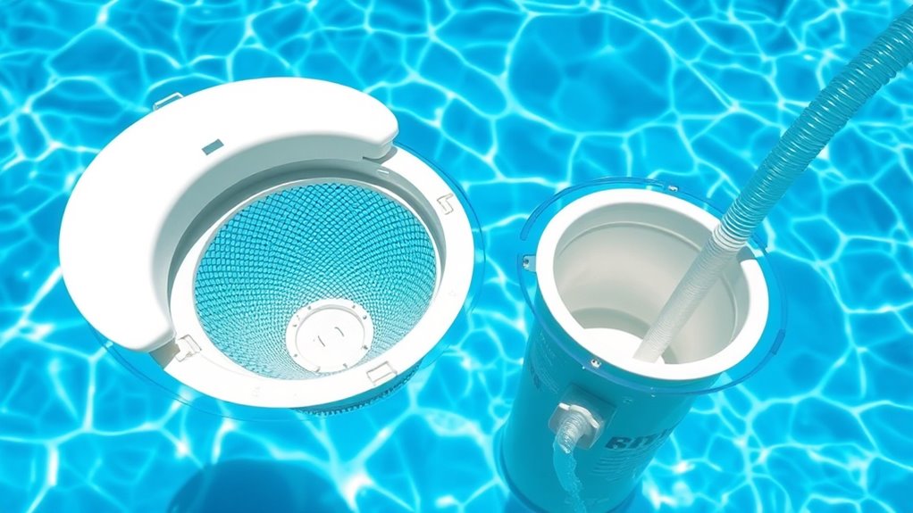 clean skimmer and pump baskets