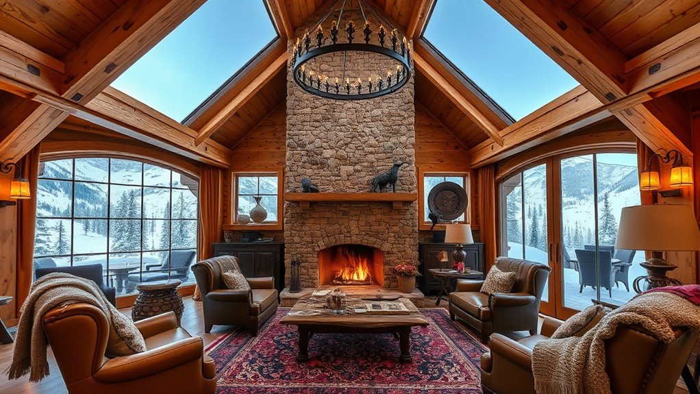 cozy rustic architectural elements