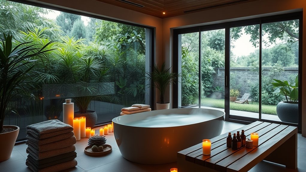 elegant calming spa environment