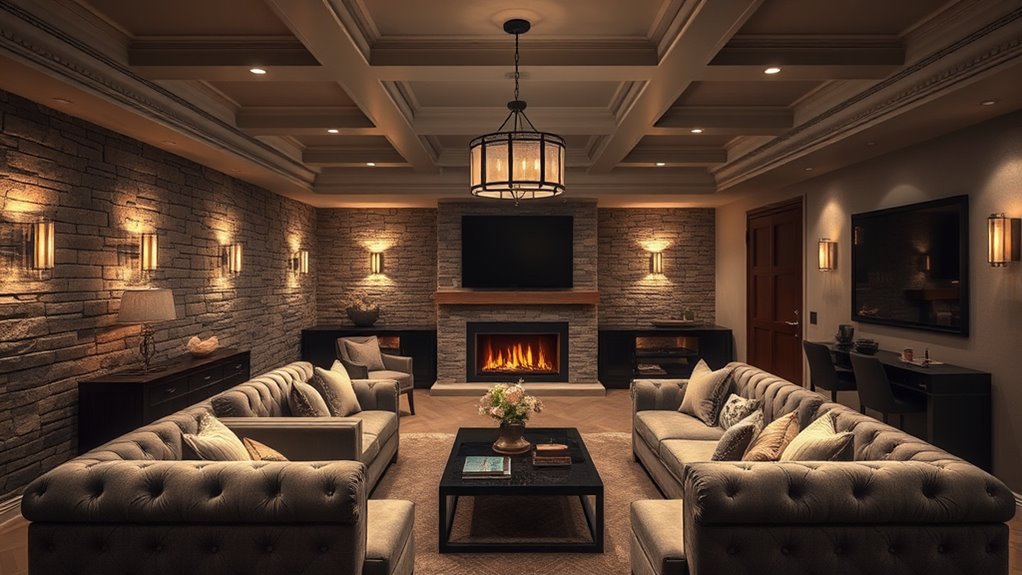 elegant layered lighting design