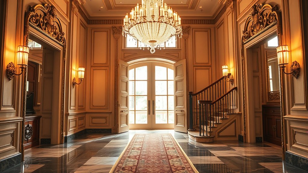 elegant lighting enhances entryway ambiance