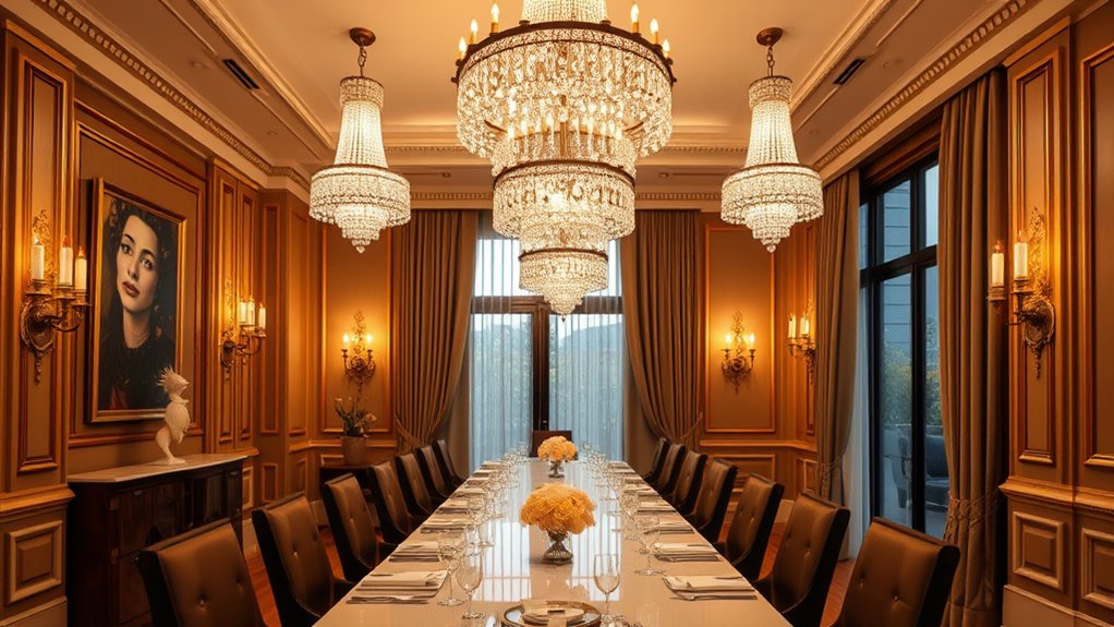 elegant lighting for dining