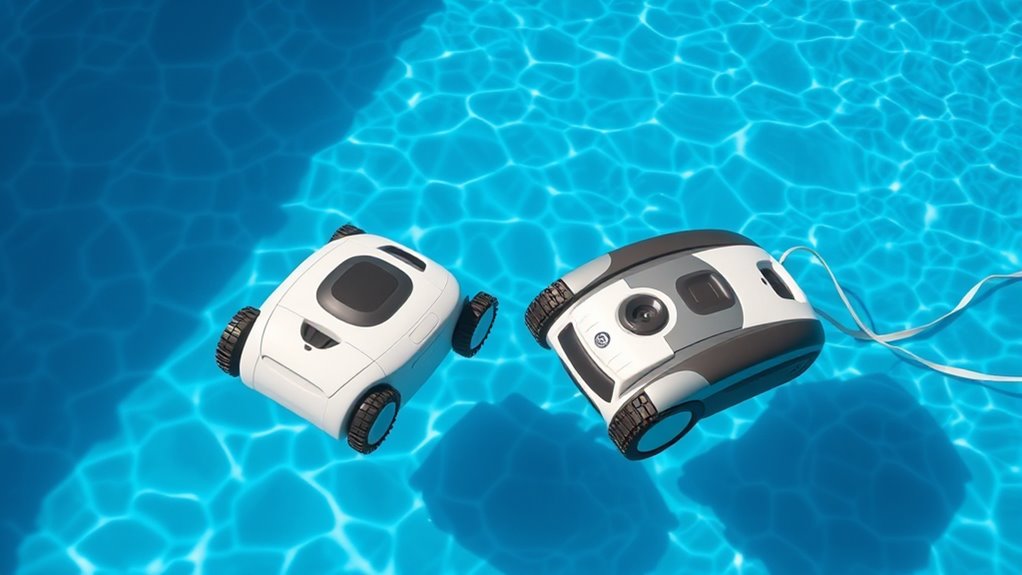 enhanced cordless pool maneuverability