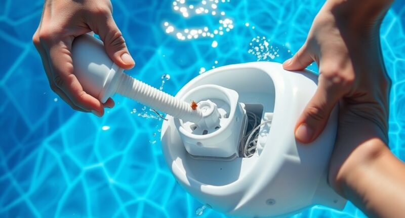 fixing suction pool cleaner