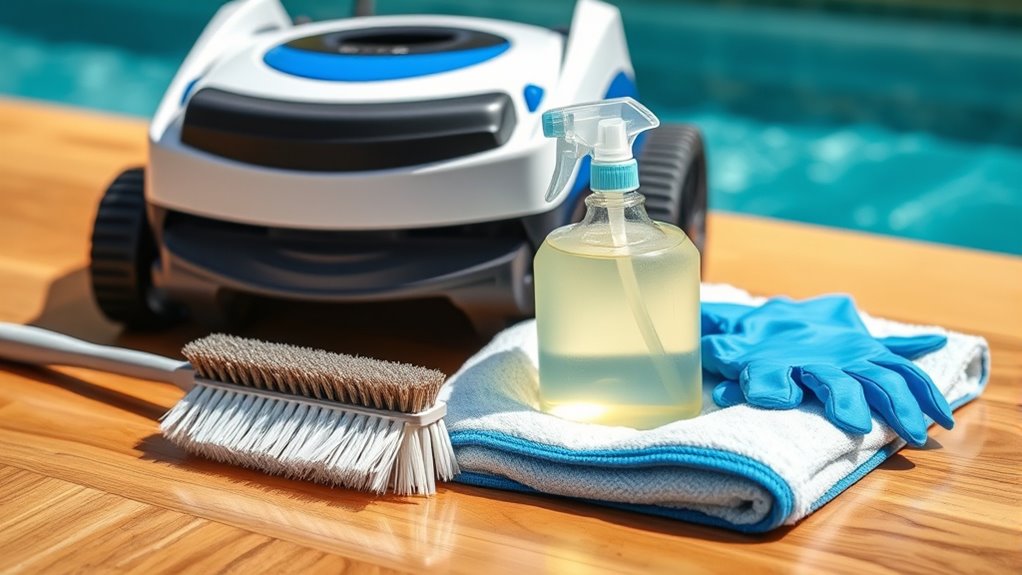 gather cleaning supplies first