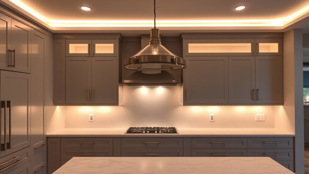 layered kitchen lighting options
