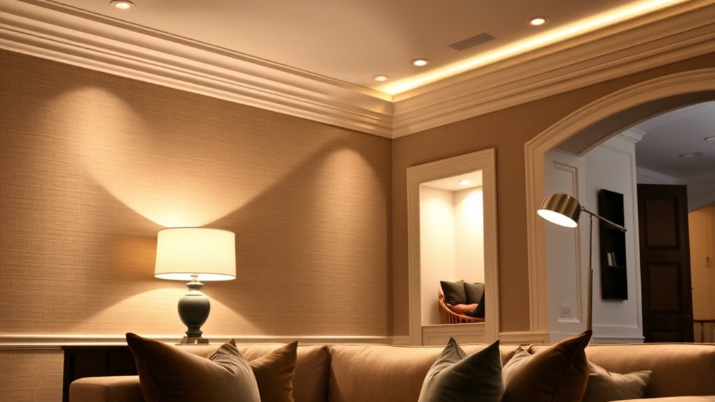 layered lighting enhances space