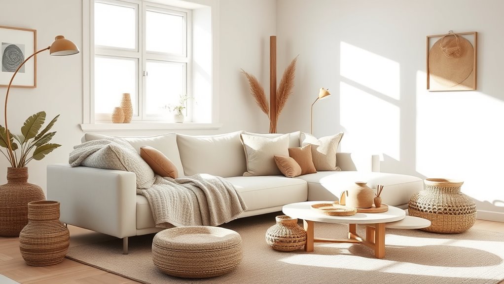 layered textiles create cozy warmth