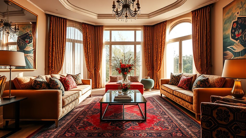 layered textured cushion arrangement