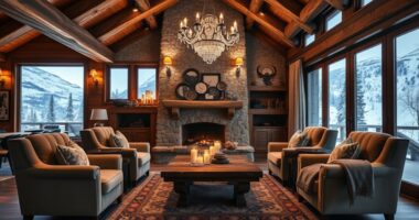 luxurious cozy mountain chalet