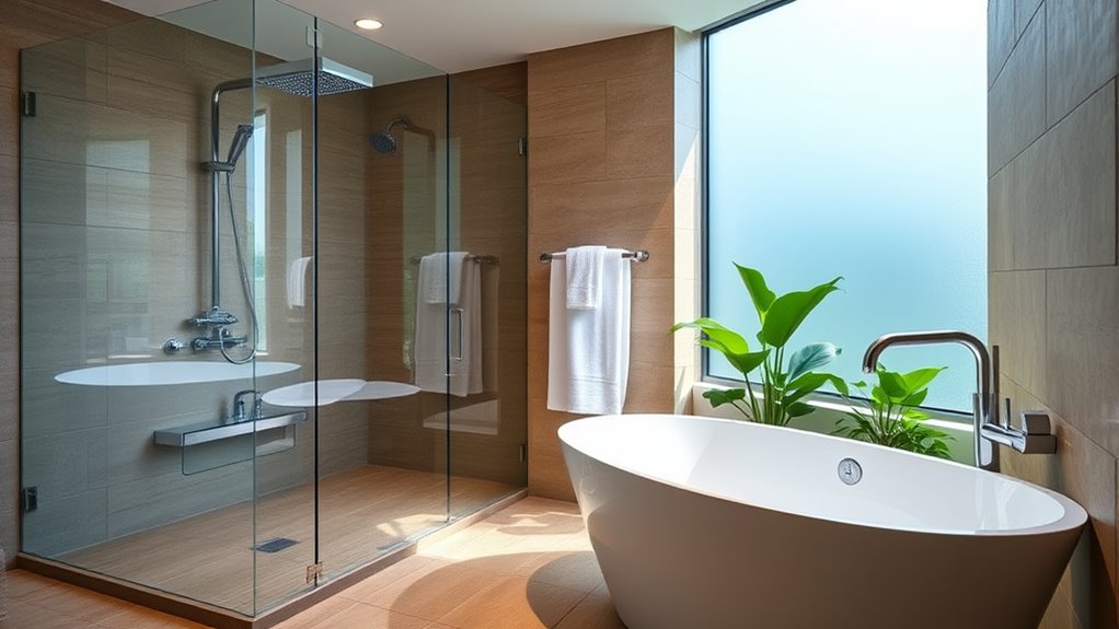 luxurious spa shower features