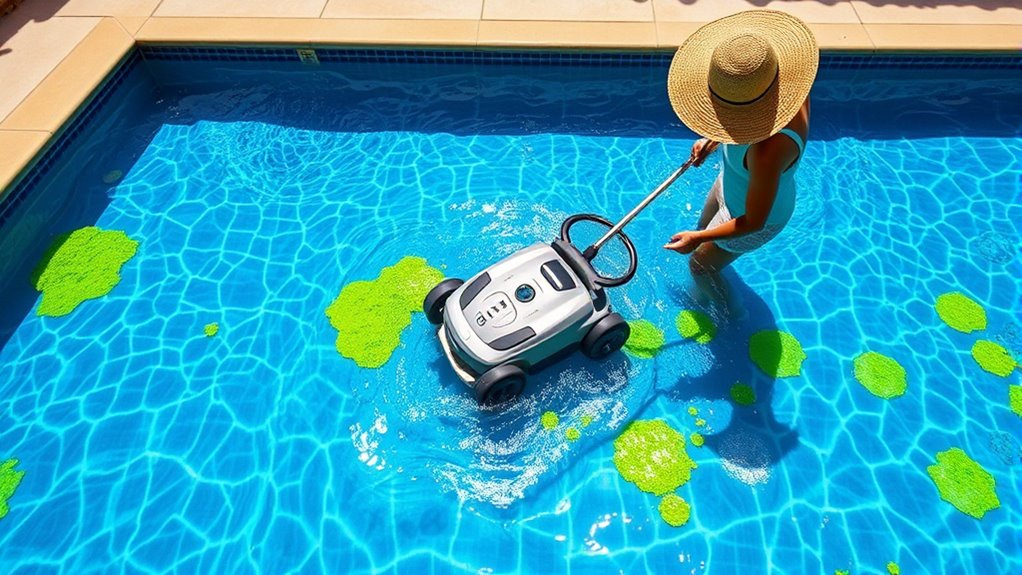 manual cleaning enhances pool clarity