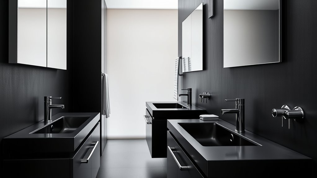matte black bright chrome contrast
