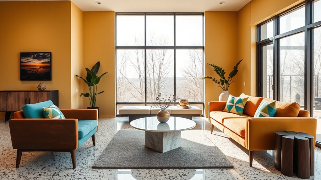 mid century modern color palette