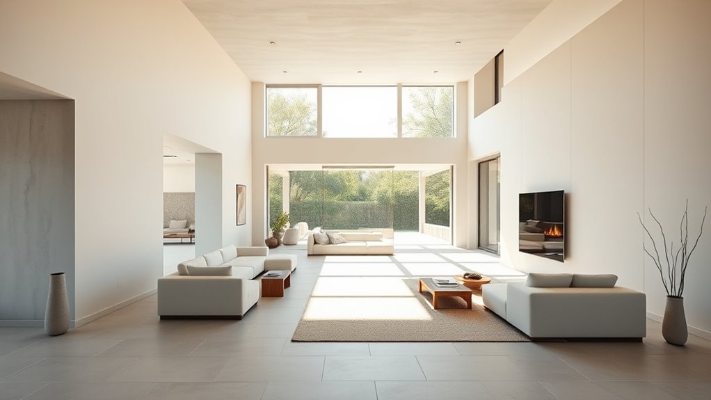 minimalist color and material choices
