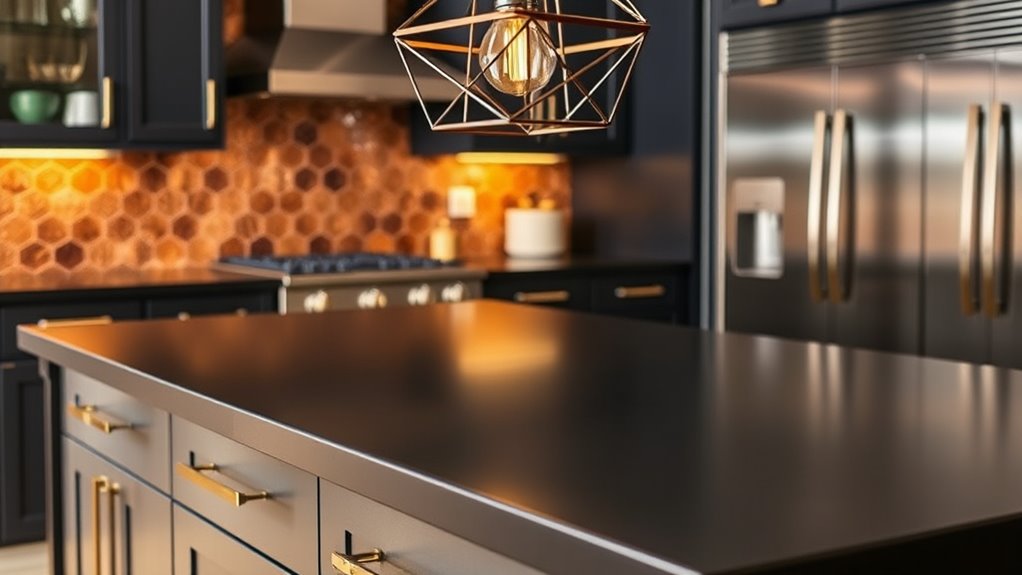 mix metals for unique kitchen