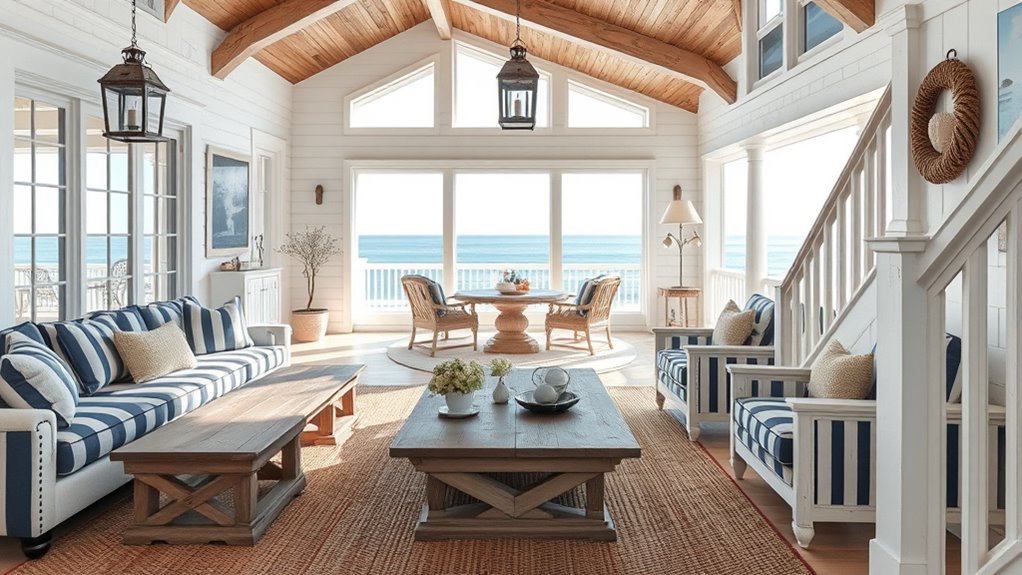 nautical accents enhance coastal charm