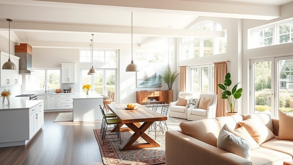 open bright flexible living