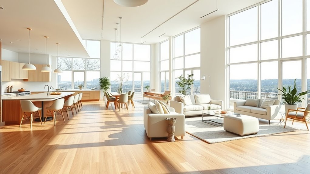 open spacious connected flexible