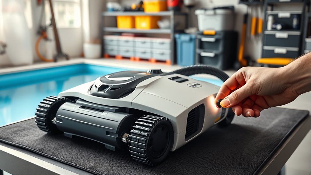 pool cleaner damage inspection