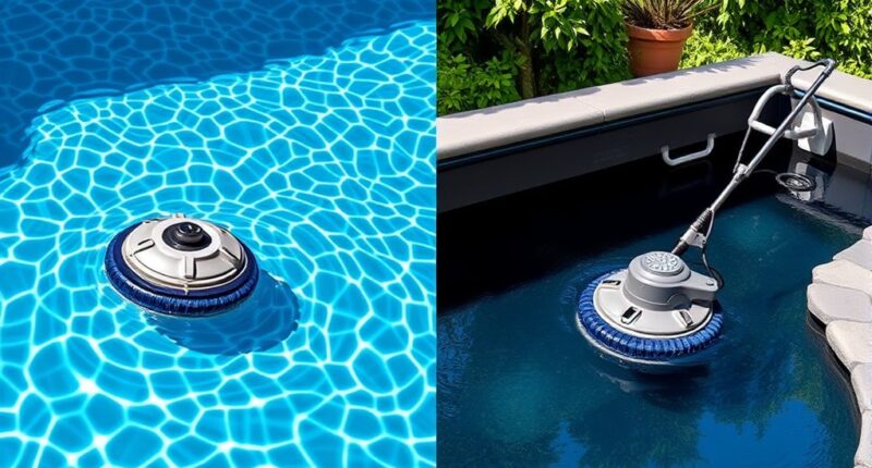pool cleaner installation differences