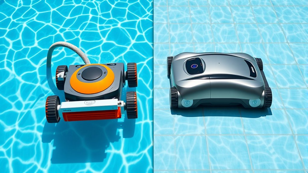 pressure vs robotic cleaners