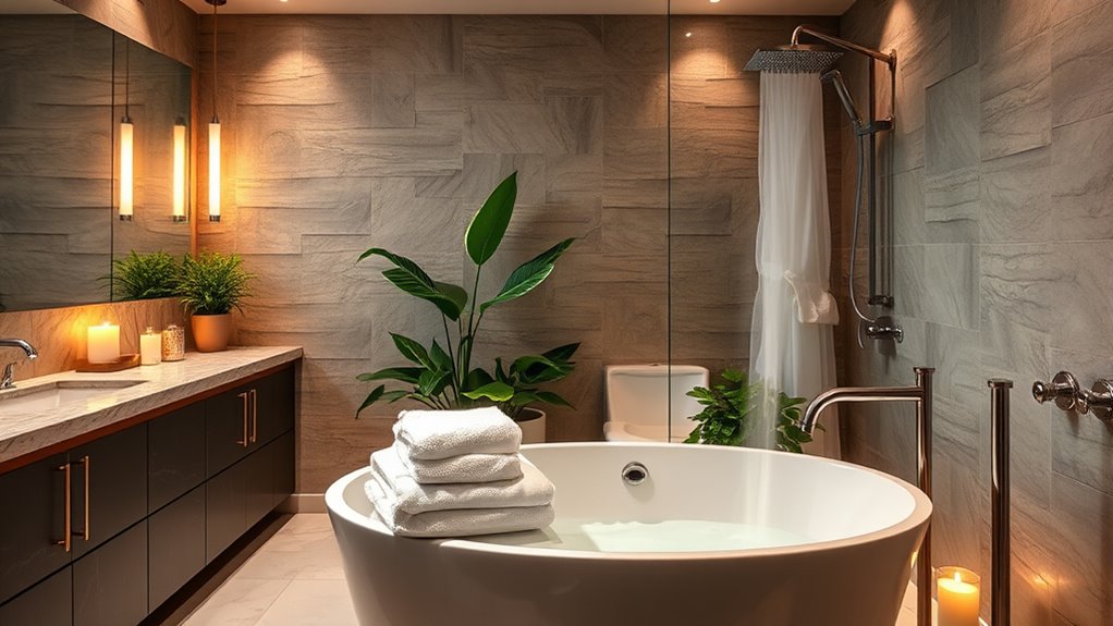 relaxing bathroom finishing touches