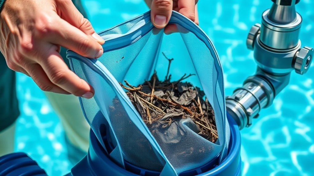 remove debris bag carefully
