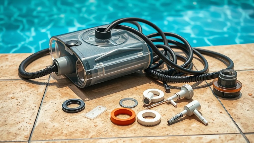 replace worn pool cleaner parts