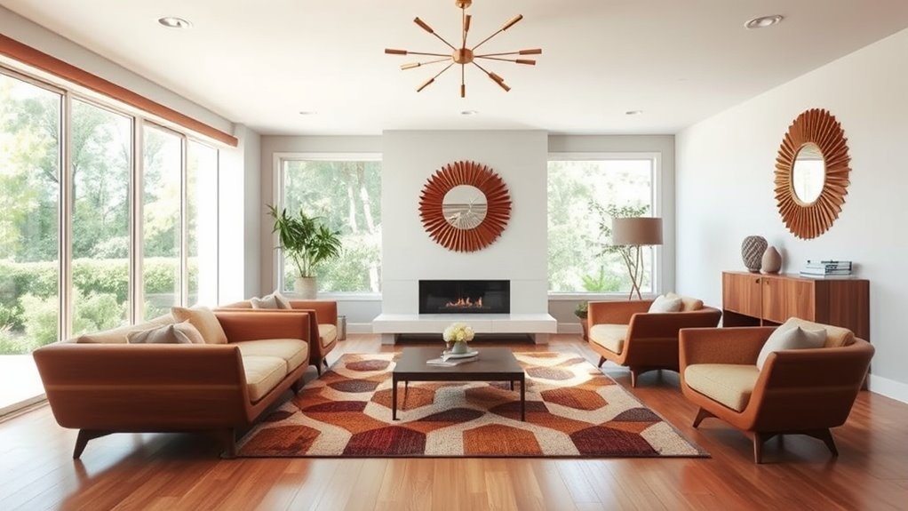 retro inspired modern interiors