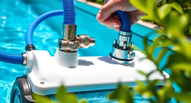 set up pressure side cleaner