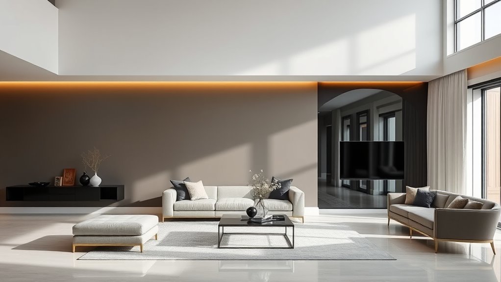 soft low reflective walls