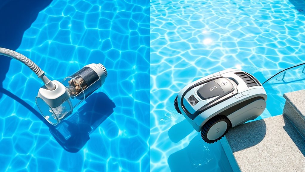 suction vs robotic pool cleaners