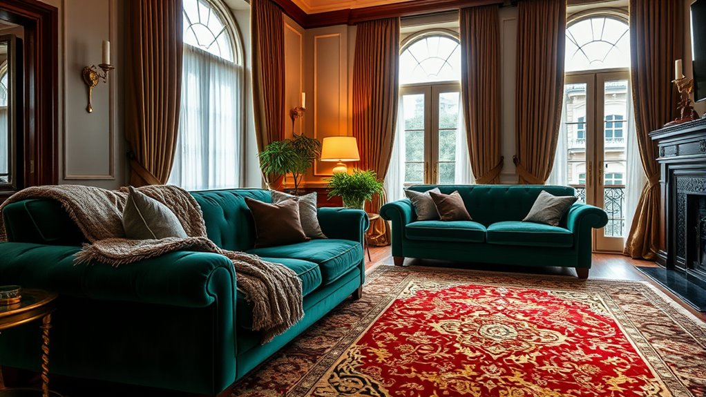 textile layers create inviting warmth